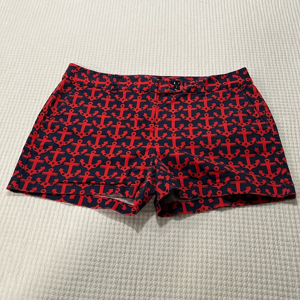 Vineyard vines SZ 12, anchor print shorts in‎ red/blue combo.